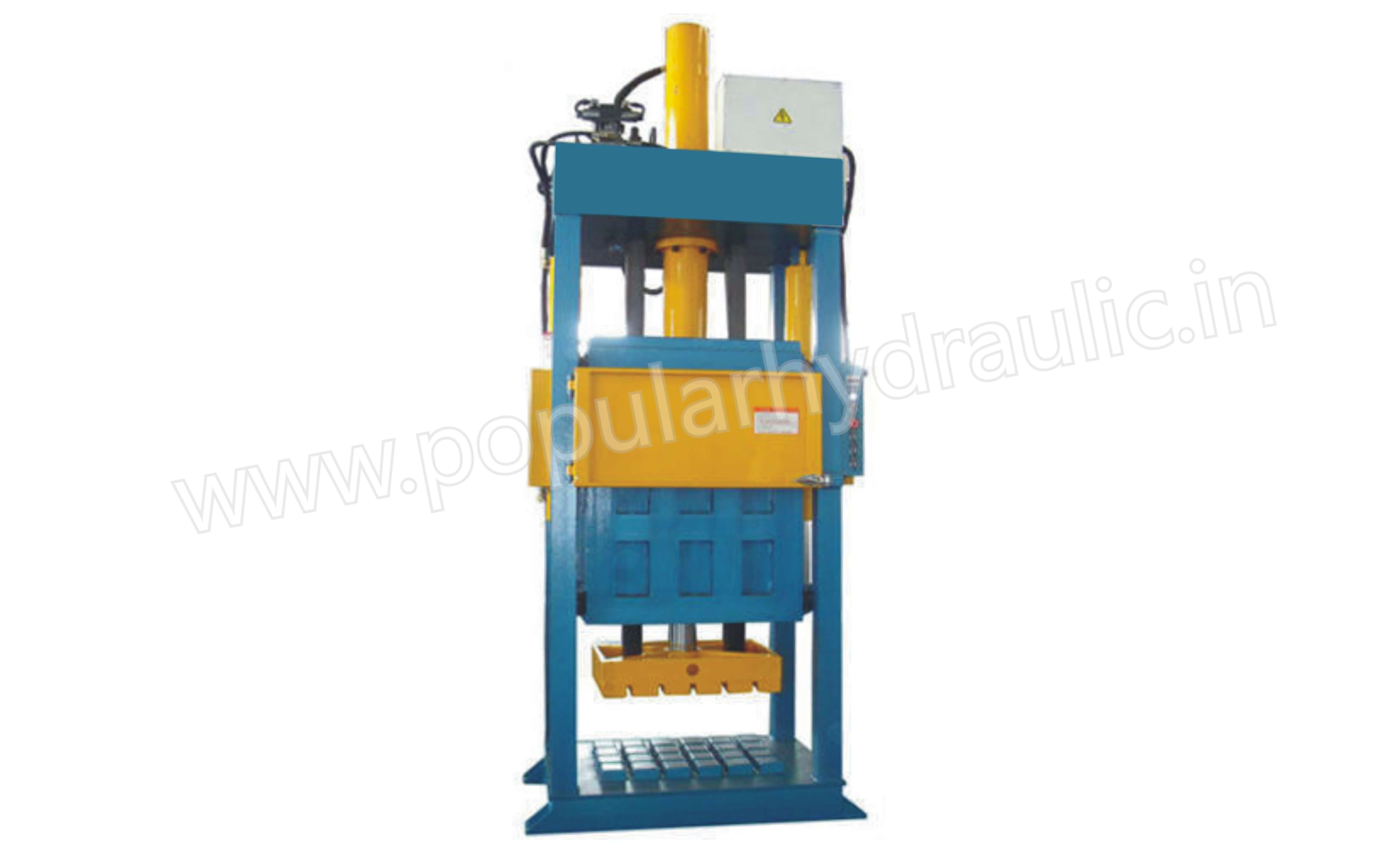 VERTICAL LIFTING CHAMBER BALING PRESS