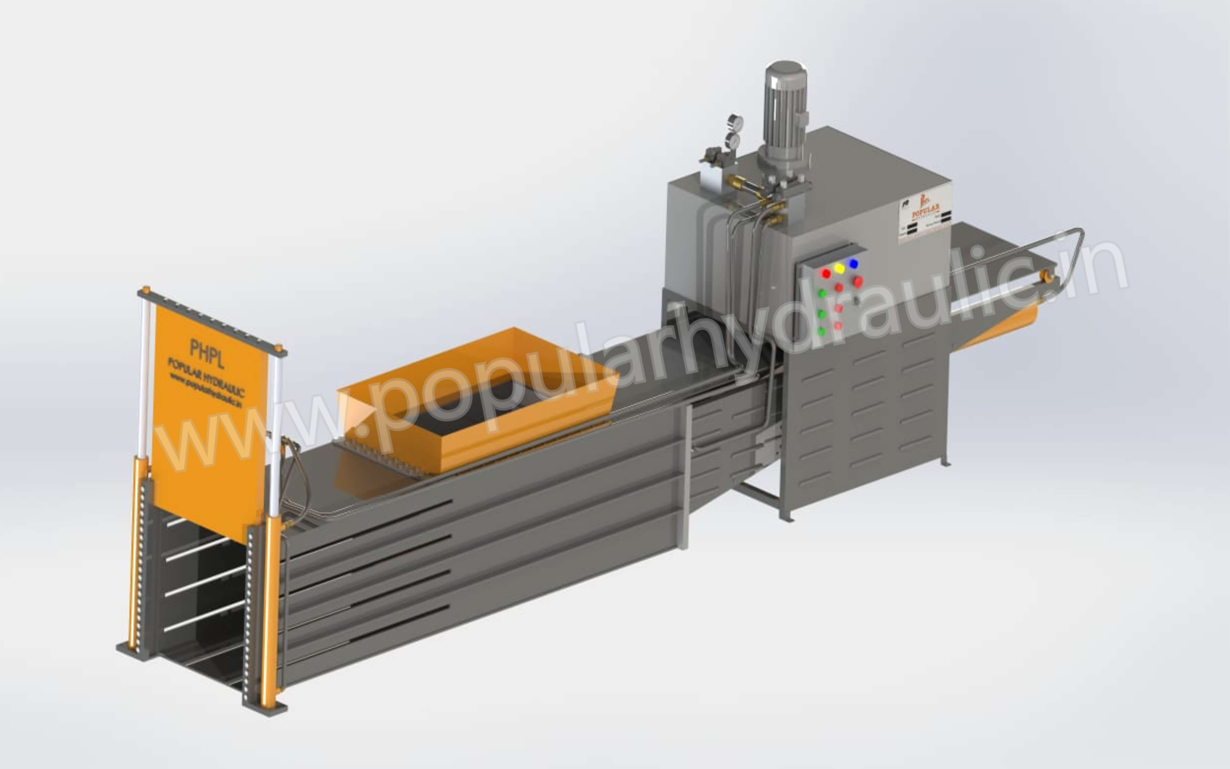 HORIZONTAL SINGLE COMPRESS MANUAL TIE BALING PRESS